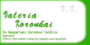 valeria koronkai business card
