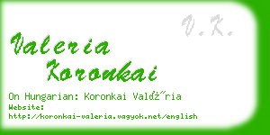 valeria koronkai business card